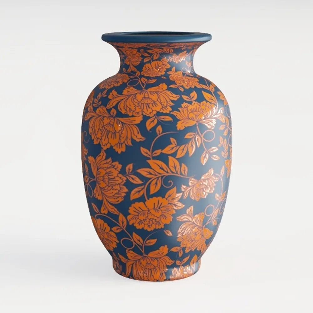 8" H Golden Mosaic Vase Glass Vase,Decorative