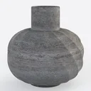 Black Terracotta Rustic Ceramic Farmhouse Vase,9.5 Right 45 Degree View