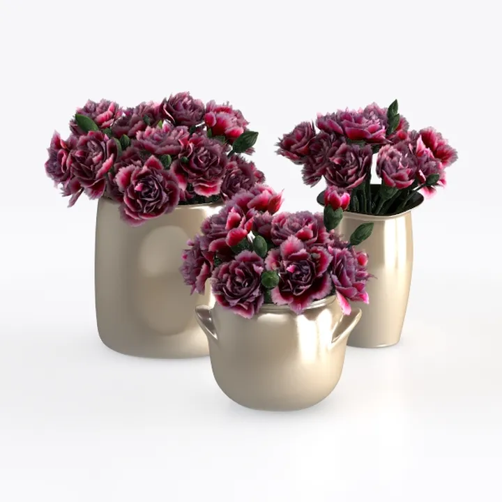 22 Bundles Artificial Flowers Outdoor, Faux Silk F