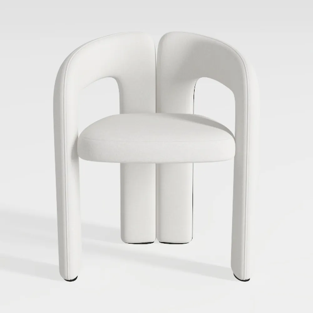 Linen Modern Dining Chairs Set of 2, Upholstered