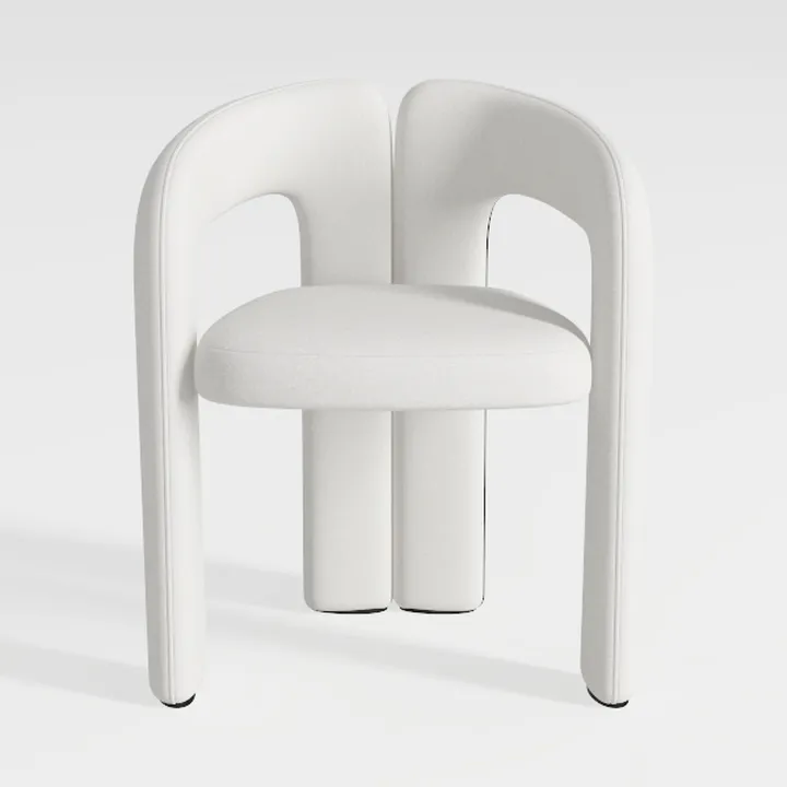 Linen Modern Dining Chairs Set of 2, Upholstered