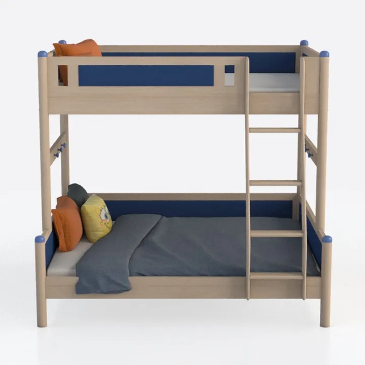Benzara Sifa Twin Bunk Bed, Convenient Ladder, Arc