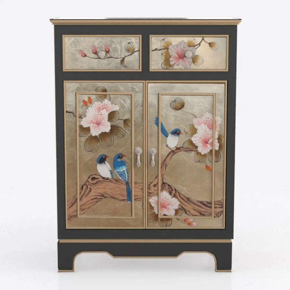 Farmhouse Accent Chest with Carved Door and