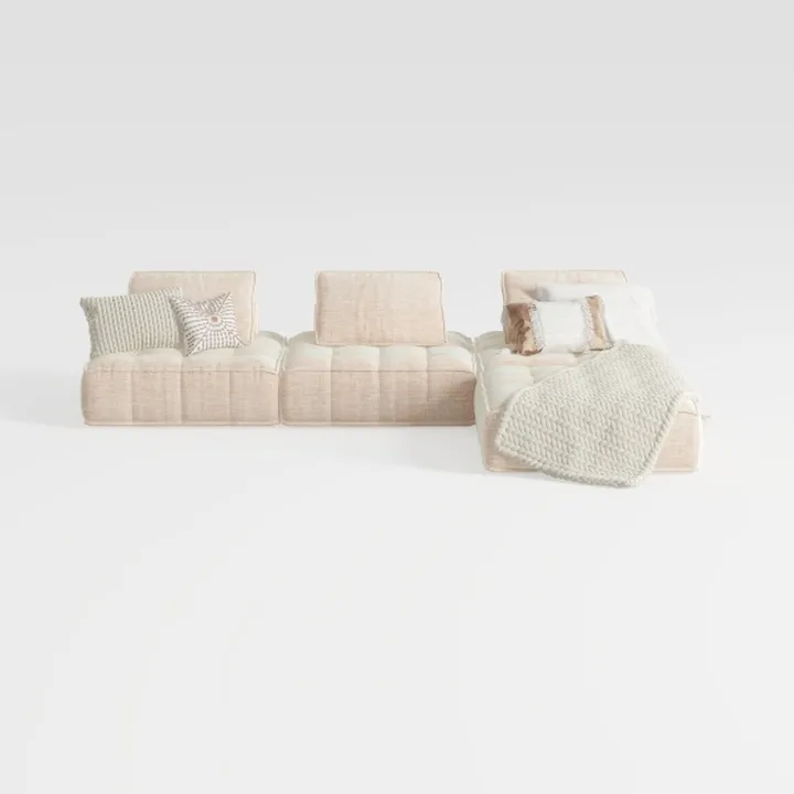 WILLIAMSPACE 106" Sectional Sofa Cloud Couch with