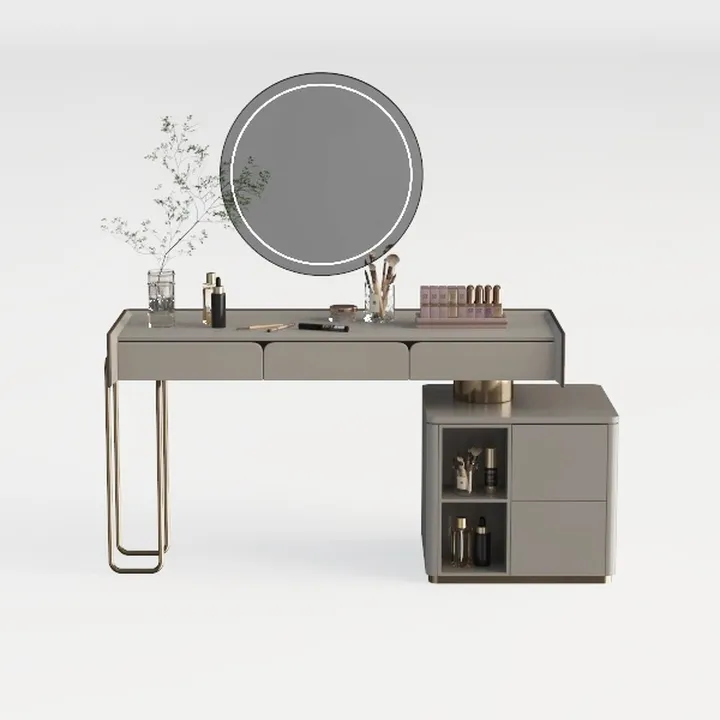 FUNKOCO Black Small Writing Desk with Drawers, 40 