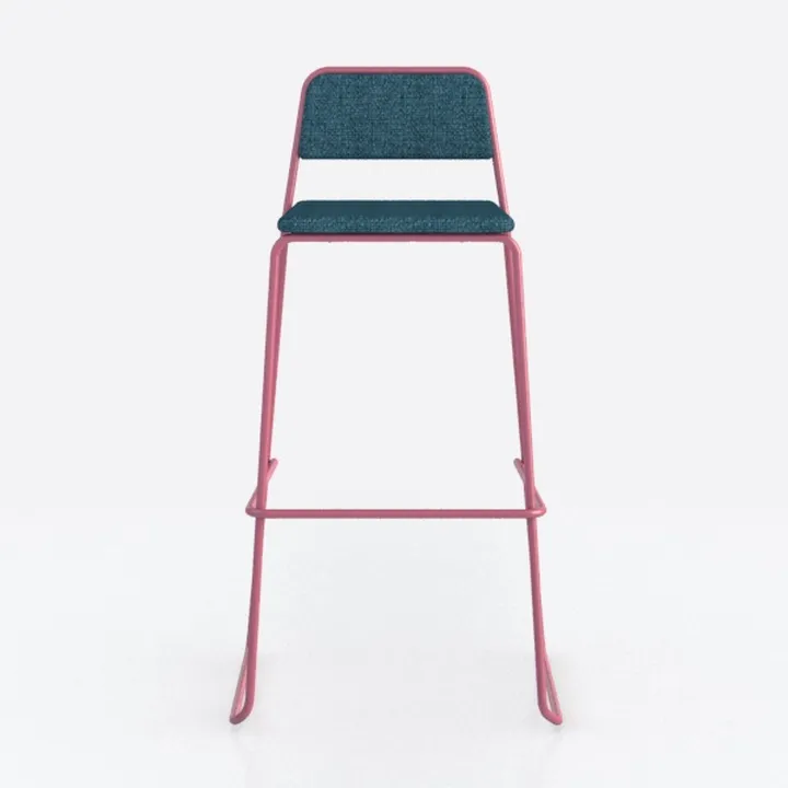 Sgabello da bar pieghevole, comodo sedile imbottito, 47 cm, sedia leggera e portatile, ideale per picnic e feste in giardino (colore: marrone B)