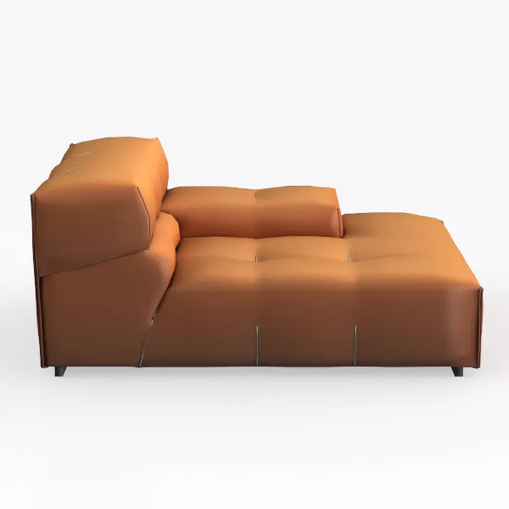 94'' Modern Genuine Leather Upholstered L-Shaped S