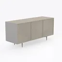 Wood Buffet Cabinet with Storage, Modern Sideboard Right 45 Degree View
