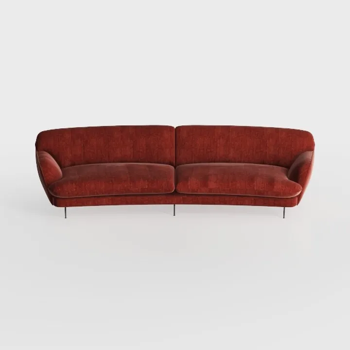 RENDGO Velvet Loveseat Sofa, 64.2'' Mid Modern Sma