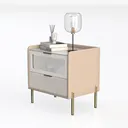 VASAGLE Buffet Cabinet with Storage, Sideboard Left 45 Degree View