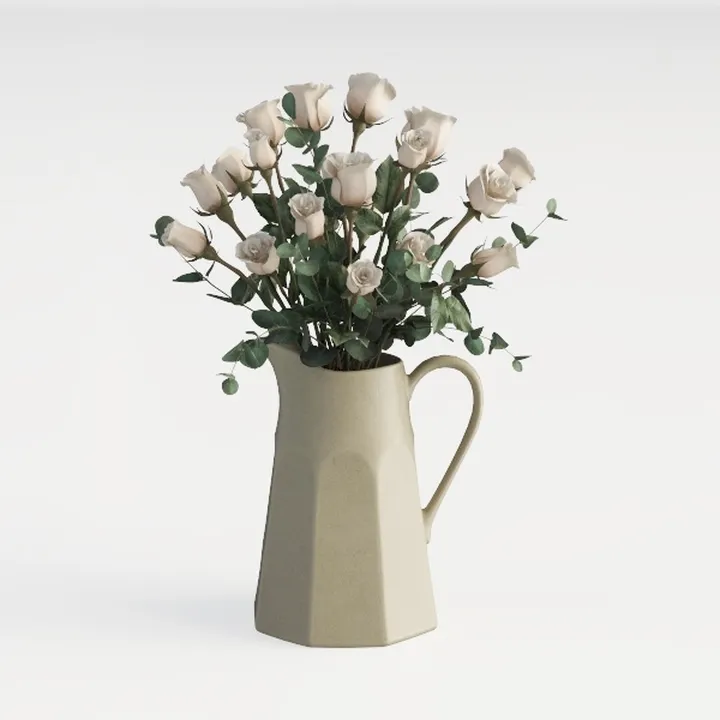 SIDUCAL Rustic Ceramic Farmhouse Flower Vase