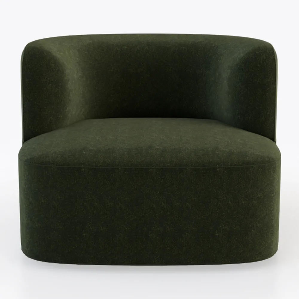 40 in 360° Round Swivel Barrel Chair Modern