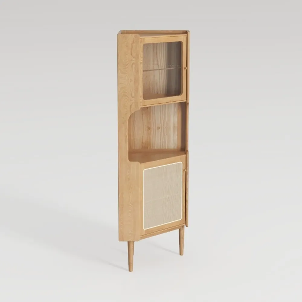 Rattan Corner Cabinet, Free Standing Corner