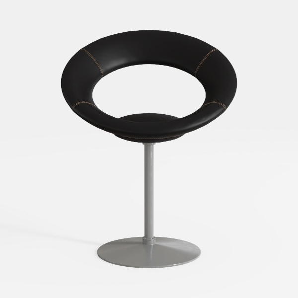 19.75" x 21.25" x 30.75" Black Faux Leather Height