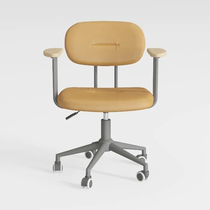Modern Minimalist Leather Fabric Office Chair 3D Model