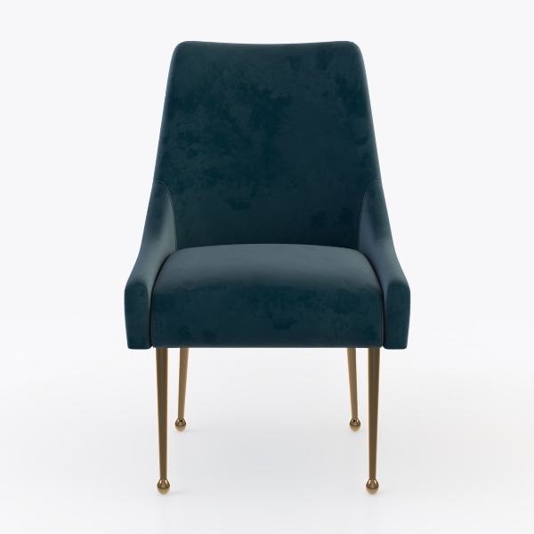 Dining Chairs Set of 2, Modern Velvet Fabric