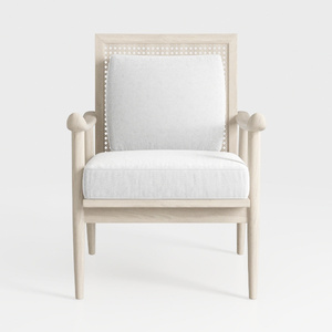 Baxton Studio Clemence Ivory Upholstered Whitewash