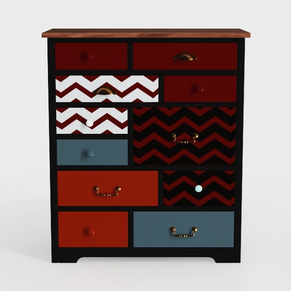 cabinet-Crimson Elegance