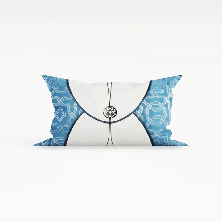 Bohemian Geometric Pattern Fabric Lumbar Pillow 3D Model