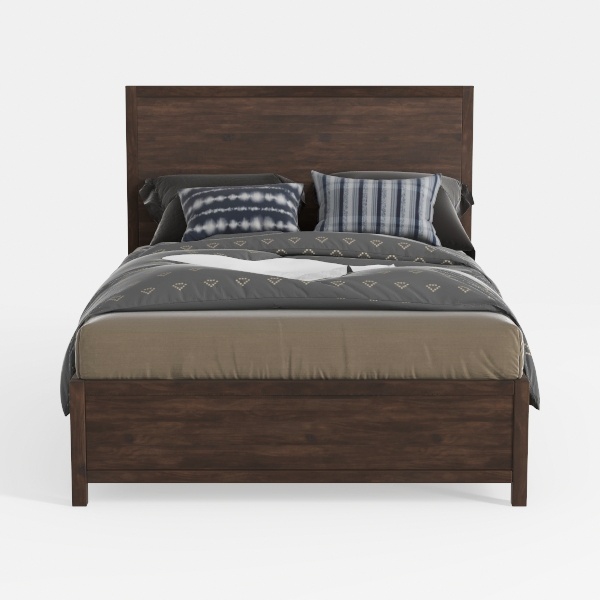Queen Size Solid Wood Platform Bed Frame with Tall