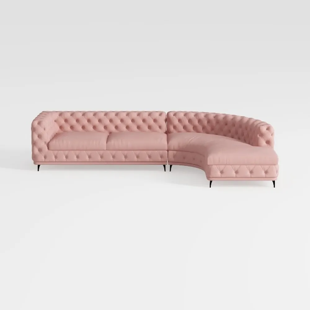 BAXMUY 94.4” Oversized Cloud Couch, Pink Chenille