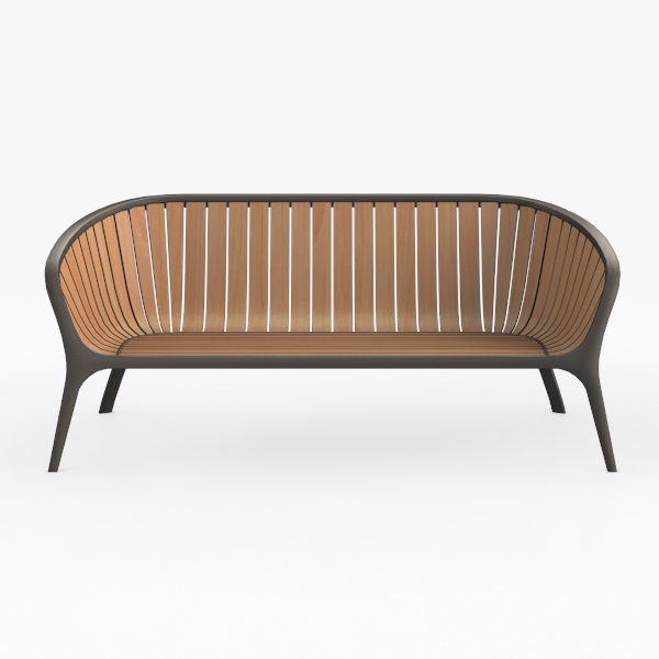 8 ft. Newport Bench - Brown