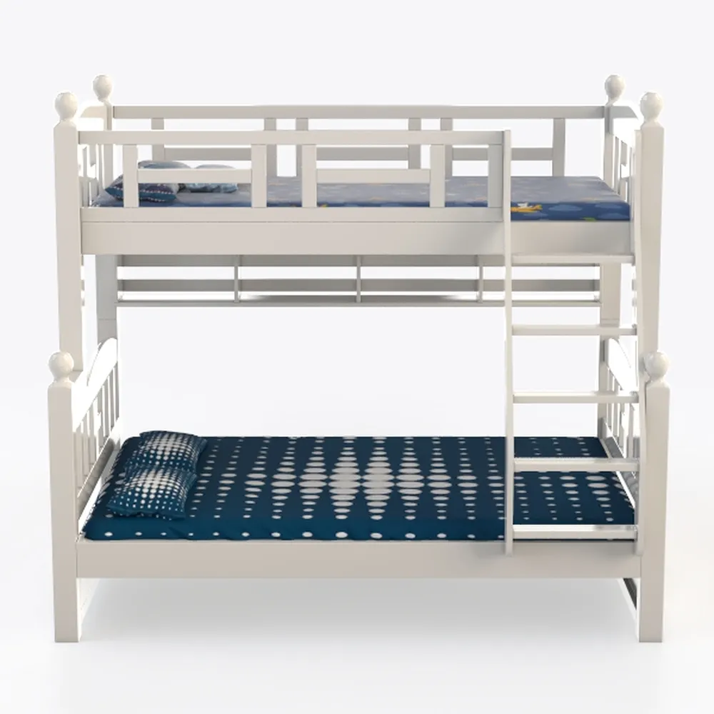 DHP Brady Solid Wood Bunk Beds with Ladder and Gua