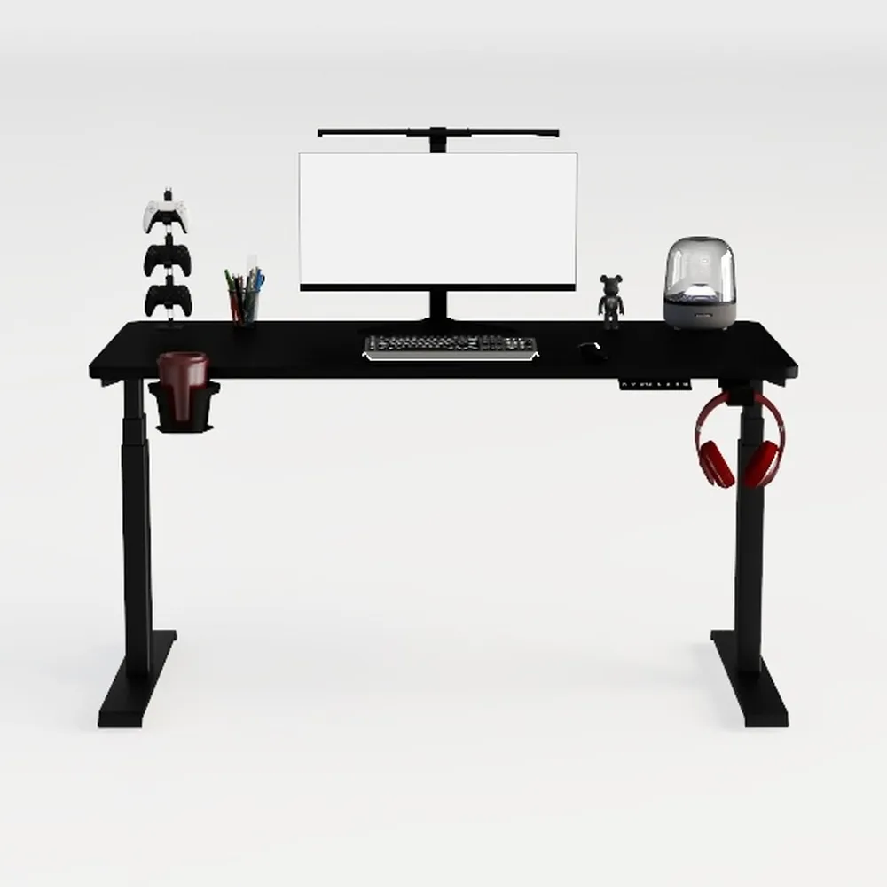 GTRACING Gaming Desk with LED Lights, 55 Inch
