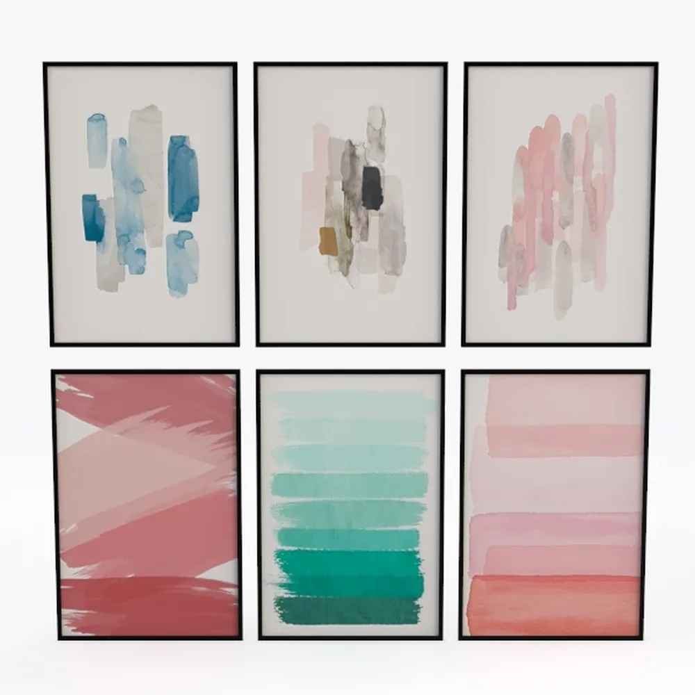 Cute Cat Poster Set of 6 Vintage Pet Cats Reading