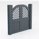 garden gate-Cozy Garden Fences & Gates Right 45 Degree View