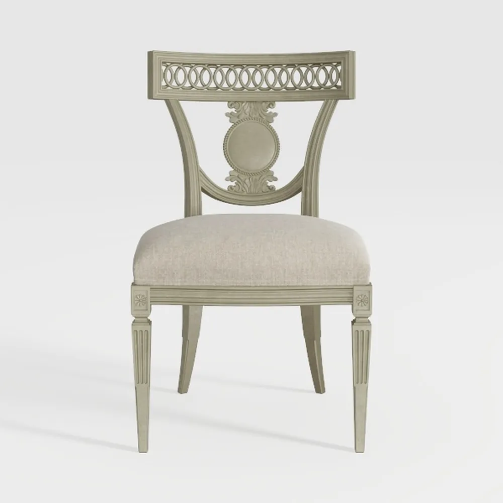 Benjara Rizi Counter Height Chair Set of 2, Carved