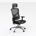Modern Mesh Metal Ergonomic Office Chair 3D Model Right 45 Degree View