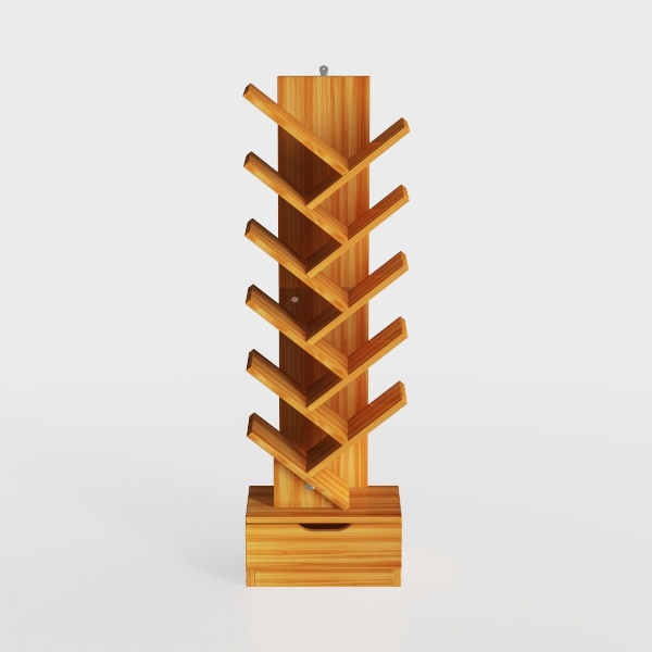 Rolanstar 7-Tier Tree Bookshelf with Foldable