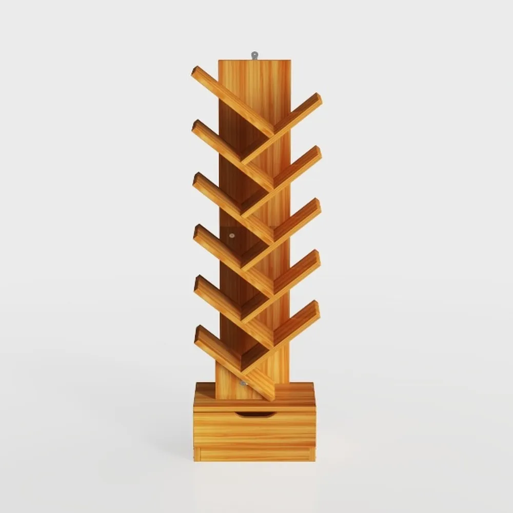 Rolanstar 7-Tier Tree Bookshelf with Foldable