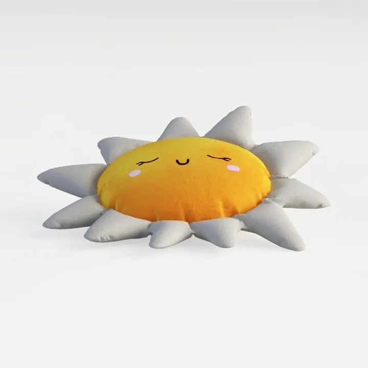 MON AMI Sunny Day, Sun Shaped Throw Pillow – 14.5”