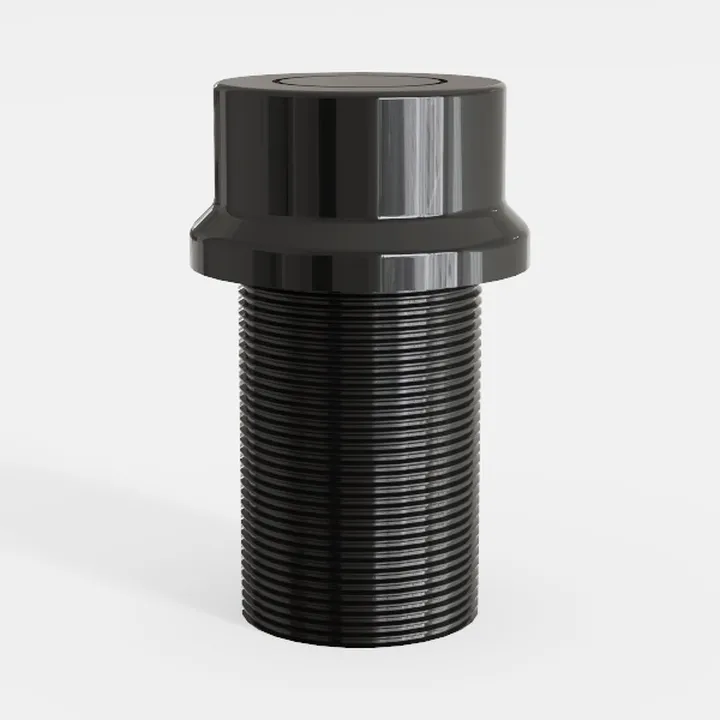 Black Glossy Metal Industrial Threaded Fastener 3D Model
