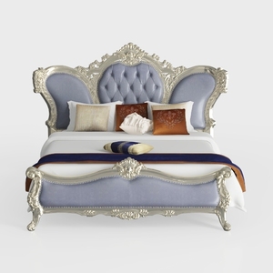 Acme Dresden Wood Headboard Upholstered Tufted Que