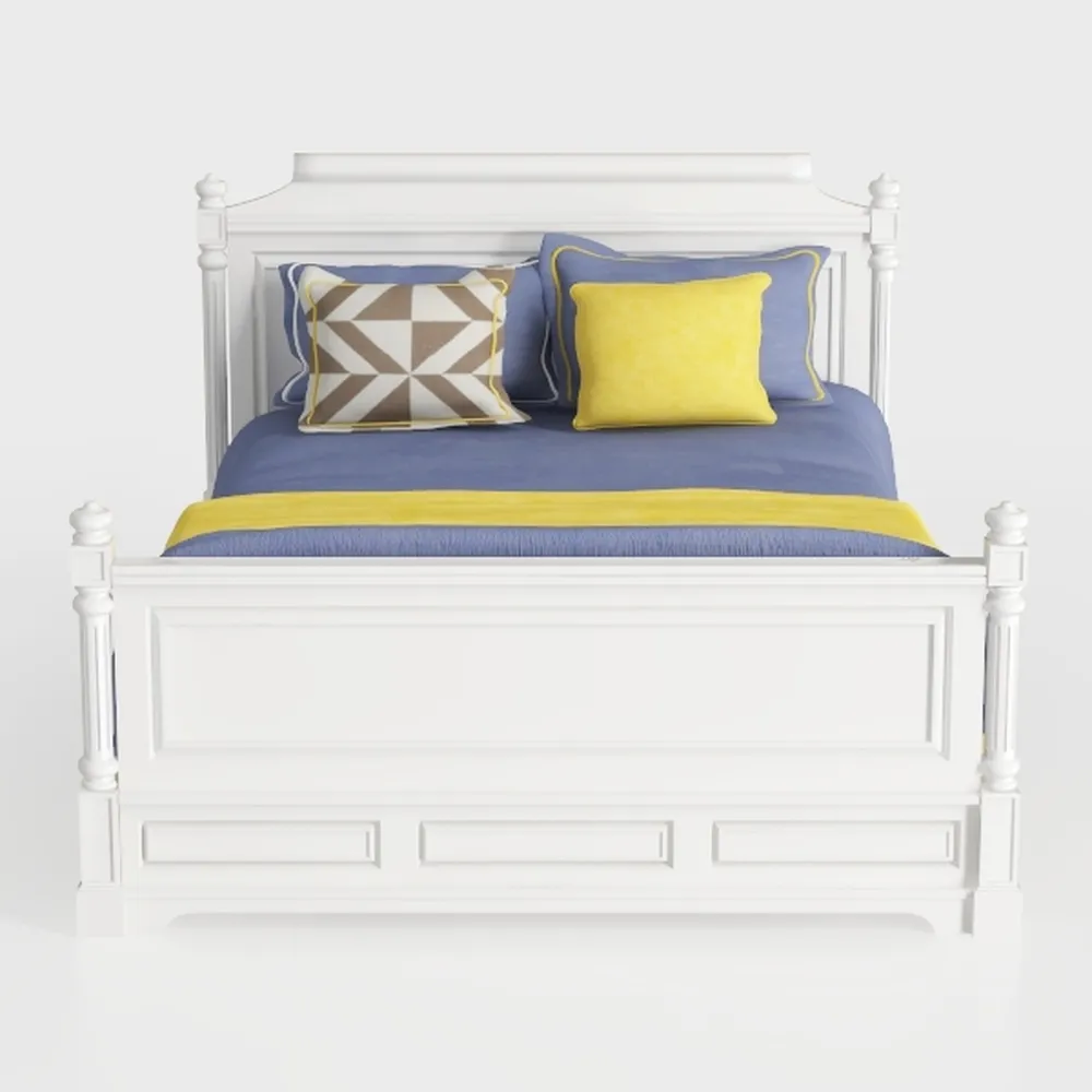 Westwood Design Olivia Twin Bed,Brushed White Plat