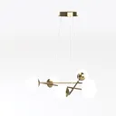 CHAVELA Modern Chandeliers Crystal, Modern Left 45 Degree View