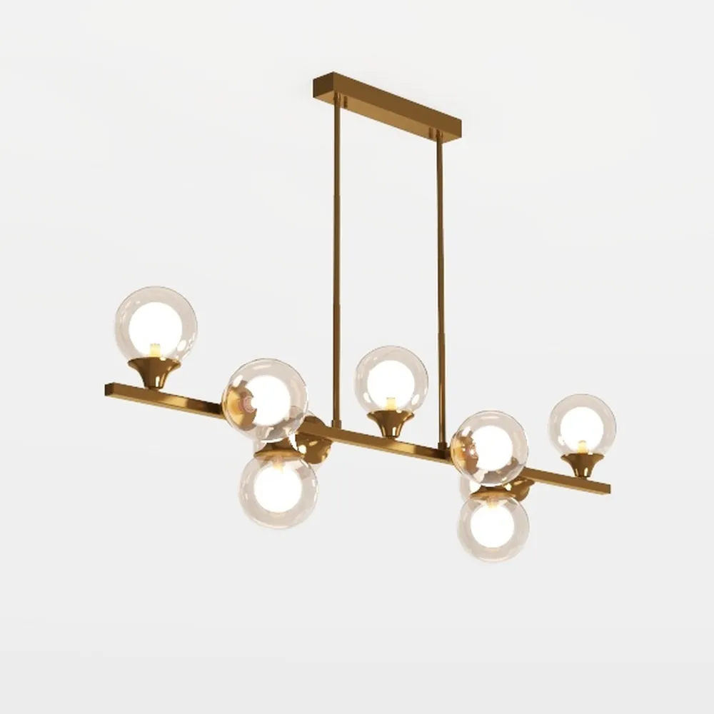 KCO Lighting 7-Light Clear Glass Globe Sputnik