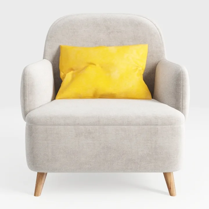 OS MOTOR Upholstered Sofa Chair with Pillow, Fabri