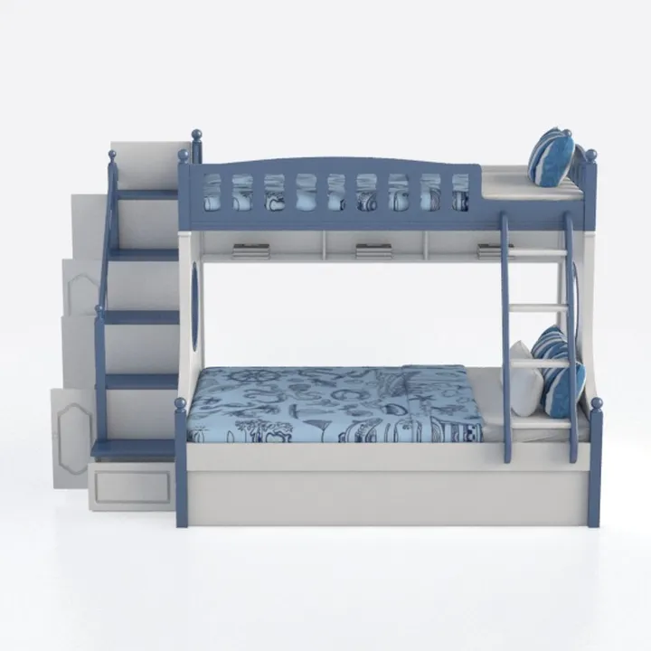 DHP Brady Solid Wood Bunk Beds with Ladder and Gua