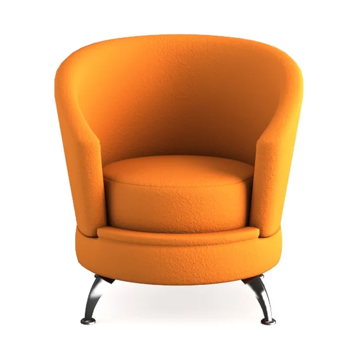 Velvet Swivel Barrel Chair, Modern Upholstered