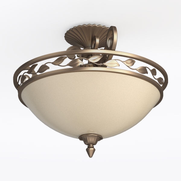 2-Light Flush Mount Ceiling Light Fixture, Retro