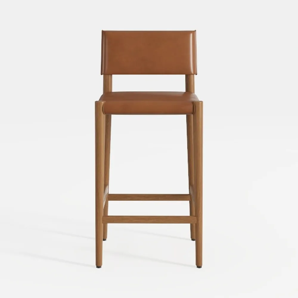 Bar Stools Set of 6, 30'' Modern Faux Leather