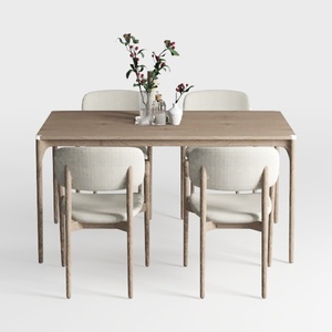 Wood Dining Chairs Set of 4, Mid Century Modern