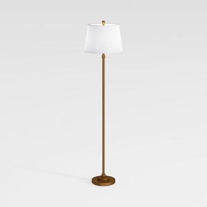 Modern Brass Fabric Floor Lamp 3D Model