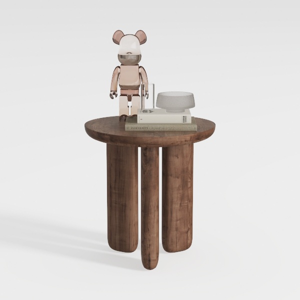 Acme Sanat Contemporary MDF Wood & Veneer Round