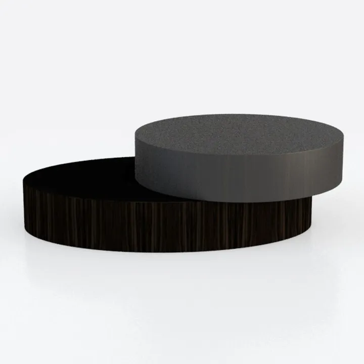 35.43 Inch Round Coffee Table, Drum Coffee Table