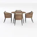 table and chair set-Outdoor Furniture Left 45 Degree View
